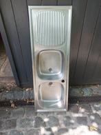 Dubbele inbouw spoelbak inox, Huis en Inrichting, Ophalen of Verzenden, Zo goed als nieuw