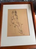 Poolse  pentekening, Antiek en Kunst, Kunst | Tekeningen en Fotografie, Ophalen of Verzenden