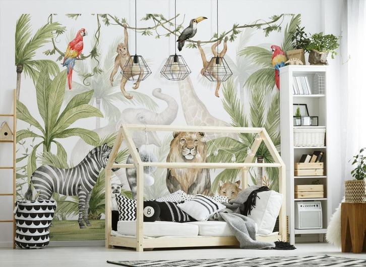 Jungle Safari Poster Behang - Walltastic - Gratis Verzending, Enfants & Bébés, Chambre d'enfant | Aménagement & Décoration, Neuf