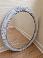 Mooie houten spiegel, Comme neuf, Ovale, Moins de 50 cm, Enlèvement