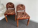 Twee antieke stoelen bekleed met fluweel, Antiquités & Art, Antiquités | Meubles | Chaises & Canapés, Enlèvement ou Envoi