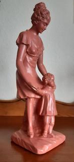 Art deco beeld statue Arnova N 600 moeder en kind, Antiek en Kunst, Ophalen of Verzenden
