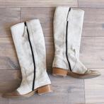 Belles bottes Valmy Moda vintage en daim (taille 37) €40, -, Beige, Comme neuf, Bottes hautes, Valmy Moda