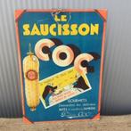Kartonnen bordje LE SAUCISSON COC, Reclamebord, Gebruikt, Ophalen of Verzenden