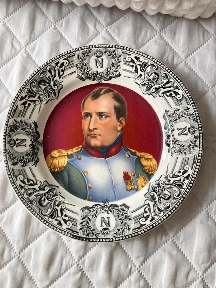 Prachtige Vintage portretbord van Napoleon Bonaparte. Bord., Antiek en Kunst, Curiosa en Brocante, Ophalen of Verzenden