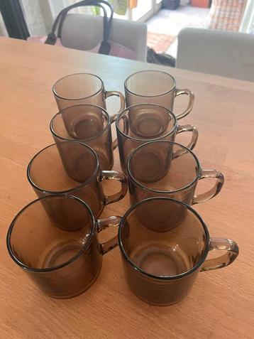 8 verres à café en verre très solide 