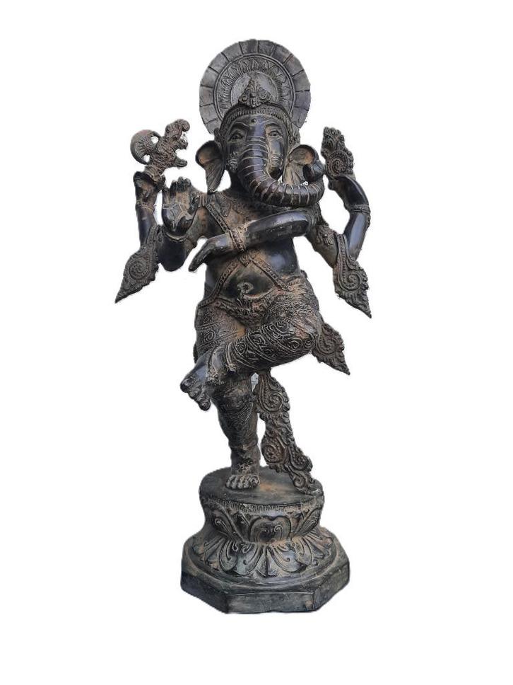 Bronzen beeld van Ganesh/Ganapati/Azië/India/56 cm, Antiek en Kunst, Kunst | Niet-Westerse kunst, Ophalen of Verzenden