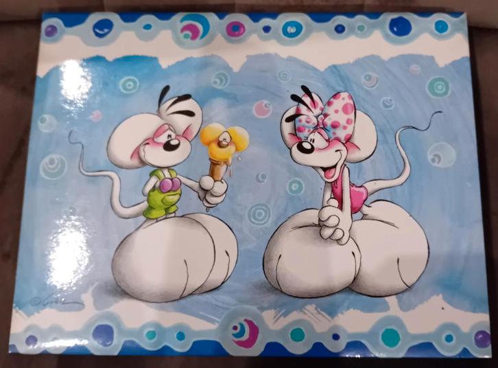 Diddl 70 vierkante blaadjes nummer 44 in schrijfwarenbox, Verzamelen, Diddl, Nieuw, Papier, Kaart of Schrift, Diddl, Ophalen of Verzenden