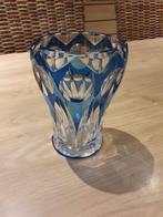 Vase en cristal bleu Val Saint Lambert, Antiquités & Art, Antiquités | Verre & Cristal, Enlèvement