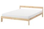 Bed + matras in goede staat, Ophalen, Beige, Tweepersoons, 140 cm