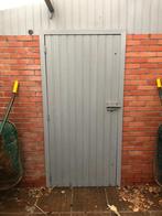 Stevige, zware houten deur - ideaal voor tuinkot, stal,, Doe-het-zelf en Bouw, Deuren en Vliegenramen, Ophalen, Gebruikt, 80 tot 100 cm