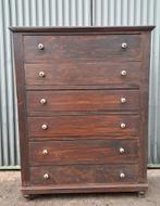 Commode en chêne 6 tiroirs, Maison & Meubles, 25 à 50 cm, 5 tiroirs ou plus, Comme neuf, 100 à 150 cm