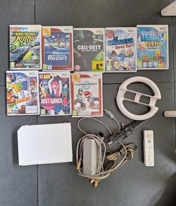 Wii met 8 games en toebehoren beschikbaar voor biedingen