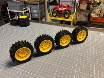 Roues x4 Tamiya Porsche 959 1/12, Envoi, Comme neuf, Voiture, Tamiya