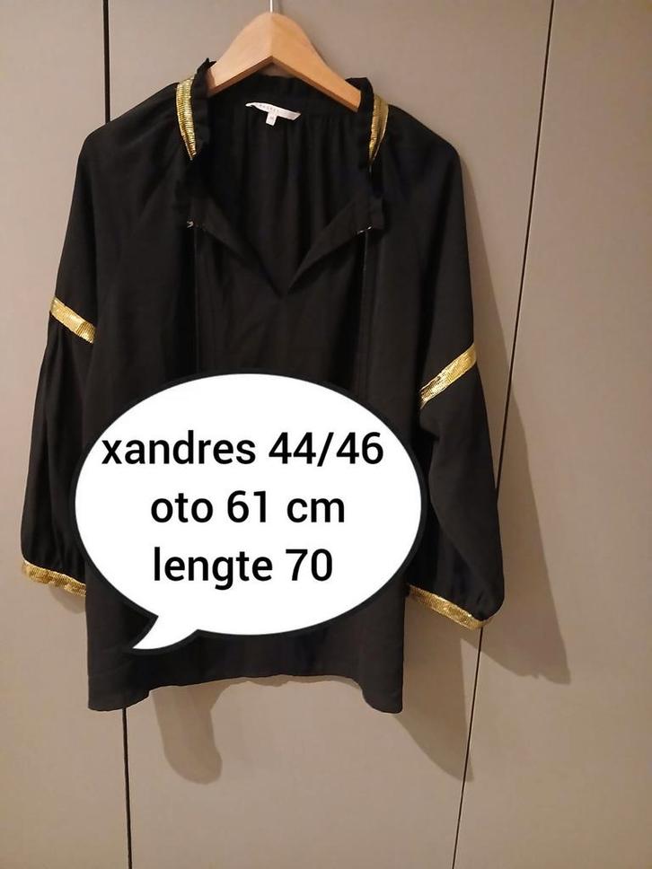 Sandres 44/46, Vêtements | Femmes, Grandes tailles, Comme neuf, Chemisier ou Tunique, Noir, Enlèvement ou Envoi