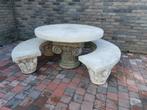 Mooie betonnen tafelset (vintage), Ophalen, Gebruikt, Rond, Overige materialen