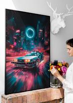 Uniek XXL Glasschilderij | DeLorean Car Art  - 6 sizes, Huis en Inrichting, Oorspronkelijke maker, Verzenden, Nieuw, 125 cm of meer