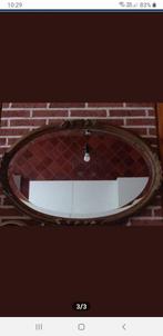 Antieke spiegel verguld houten spiegelspiegel antiek ovaal 9, Antiek en Kunst, Ophalen of Verzenden, Ovaal