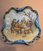 Prachtige handgeschilderde aardewerken sierbord, Antiek en Kunst, Ophalen