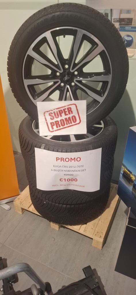 Ford Kuga CBS (2012-2020) – 4-seizoenen wielen set – €1000, Auto-onderdelen, Banden en Velgen, Banden en Velgen, All Season, 18 inch