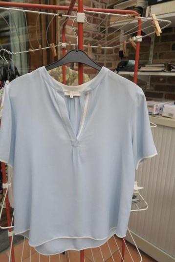 Blouse zijde lichtblauw Antonelli mt 40 (it 44), Taille 38/40 (M), Enlèvement ou Envoi, Comme neuf, Antonelli
