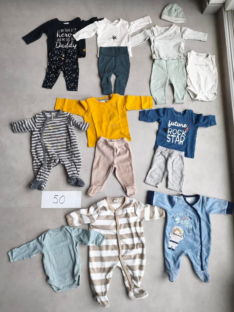 Pakket 20 stuks kledij + accesoires newborn/baby maat 50, Ophalen of Verzenden, Maat 50