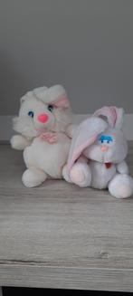 2 witte knuffel konijntjes, Comme neuf, Enlèvement ou Envoi