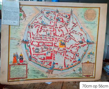 Oude mooie stadskaart Hasselt  beschikbaar voor biedingen
