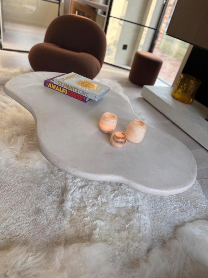 MORTEX salontafel organisch - nieuw - 140 x 90 cm, Huis en Inrichting, Tafels | Salontafels, Zo goed als nieuw, Rond, Ophalen of Verzenden