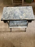 Mooi gietijzeren tafeltje met marmer blad, Antiek en Kunst, Ophalen