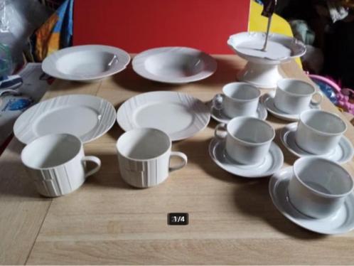 nieuw wit servies: borden tassen ... 1 tot 6€ , 25€/lot, Huis en Inrichting, Keuken | Servies, Zo goed als nieuw, Kop(pen) en/of Schotel(s)