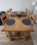 Tafel +8 stoelen, Maison & Meubles, Salles à manger complètes, Enlèvement, Utilisé, 6 à 8 chaises