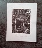 Houtsnede Schepen door Frans Masereel, Antiek en Kunst, Ophalen of Verzenden