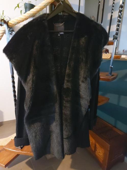 Vest voor dames Maat XL Met nep bond, Kleding | Dames, Truien en Vesten, Zo goed als nieuw, Maat 46/48 (XL) of groter, Zwart, Ophalen of Verzenden