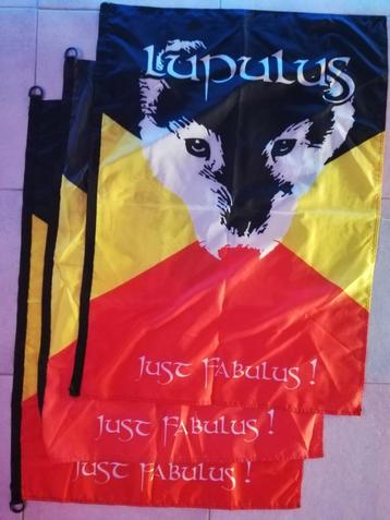 Drapeau LUPULUS Vlag 2x, Enlèvement ou Envoi, Comme neuf, Panneau, Plaque ou Plaquette publicitaire, Autres marques
