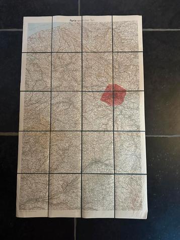 Map kaart van westelijke deel parijs beschikbaar voor biedingen