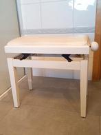 Pianobankje Stagg verstelbare glanswit, Muziek en Instrumenten, Ophalen of Verzenden, Gebruikt