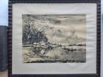 Zicht op de Leie (Litho), Antiek en Kunst, Kunst | Schilderijen | Klassiek, Ophalen