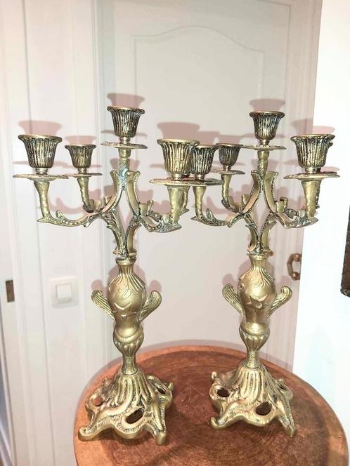 Kandelaars, Huis en Inrichting, Woonaccessoires | Kandelaars en Kaarsen, Goud, Ophalen