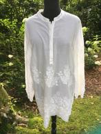 Scapa off-white tuniek ton-sur-ton applicaties - 40/42, Kleding | Dames, Blouses en Tunieken, Maat 38/40 (M), Scapa, Beige, Ophalen of Verzenden