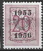 Belgie 1955/1956 - OBP 654pre - Opdruk E - 20 c. (ZG), Timbres & Monnaies, Timbres | Europe | Belgique, Sans gomme, Envoi, Non oblitéré