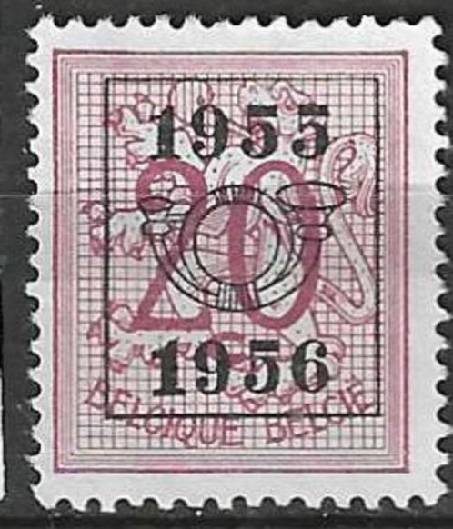 Belgie 1955/1956 - OBP 654pre - Opdruk E - 20 c. (ZG), Timbres & Monnaies, Timbres | Europe | Belgique, Non oblitéré, Envoi