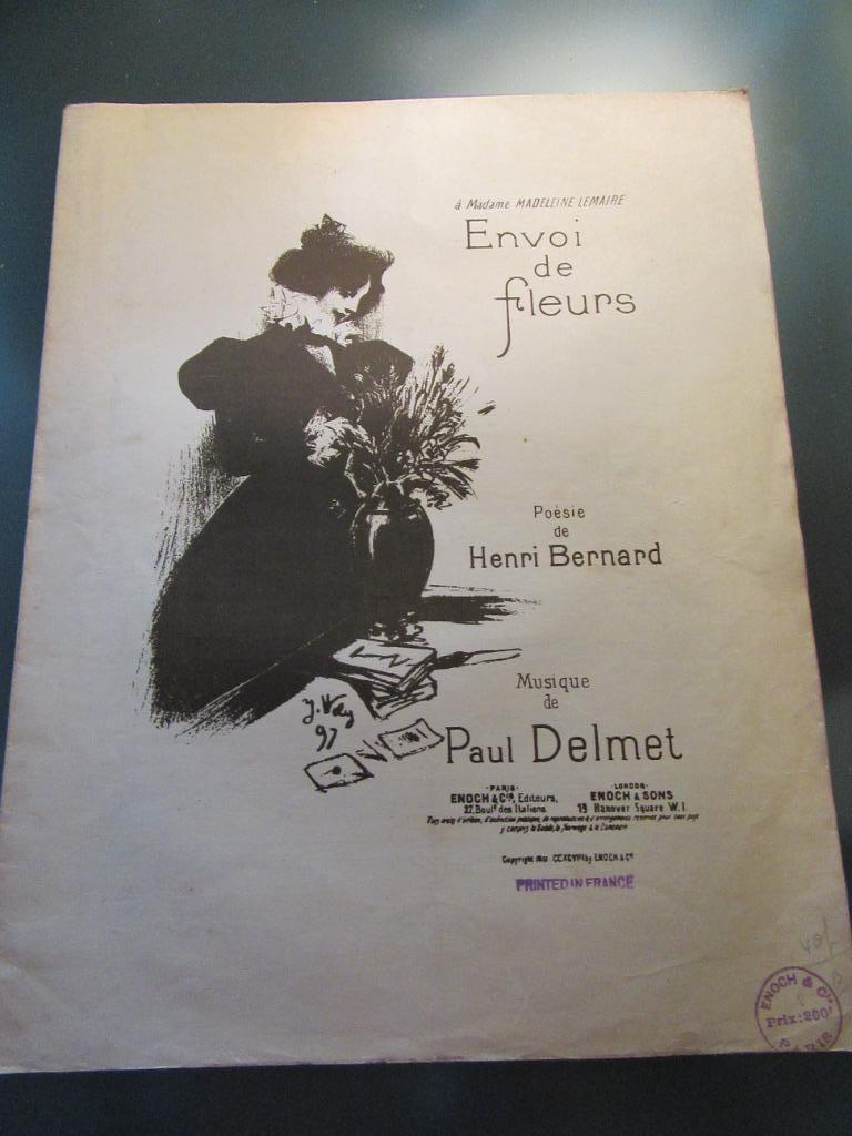 partition Envoi de fleurs H Bernard Paul Delmet Ed Enoch, Enlèvement, Utilisé