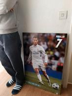 Poster Ronaldo sur planche et cadre en bois 90x60 cm, Collections, Articles de Sport & Football, Comme neuf, Enlèvement ou Envoi