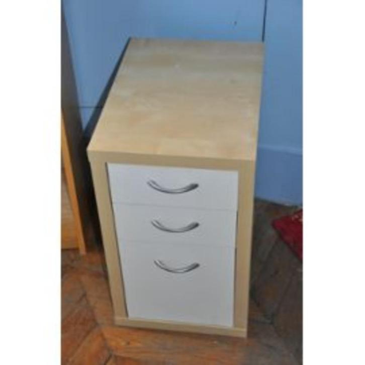 CAISSON A ROULETTES 3 TIROIRS POUR BUREAU IKEA, Huis en Inrichting, Kasten | Lockerkasten, Gebruikt, Ophalen