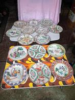 17 assiettes chinoises (lot) peintes à la main, Antiquités & Art, Enlèvement