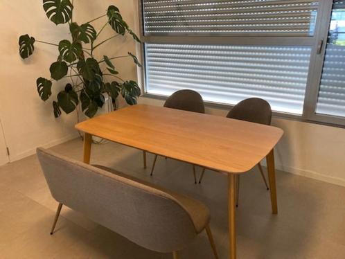 Tafel met bank en 2 stoelen, Huis en Inrichting, Complete eetkamers, Gebruikt, 4 tot 6 stoelen, Ophalen