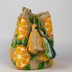 Wayuu Frottee Tas, handgehaakt uit Colombia, Handtassen en Accessoires, Tassen | Damestassen, Verzenden, Nieuw, Geel, Schoudertasje