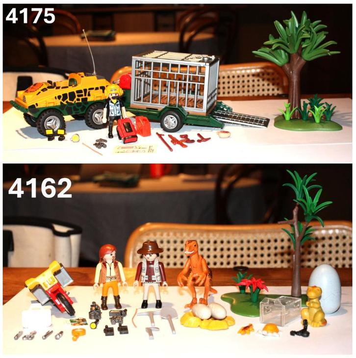 Playmobil Dinosaurussen sets 4175 + 4162, Kinderen en Baby's, Speelgoed | Playmobil, Gebruikt, Los Playmobil, Ophalen of Verzenden