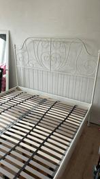 IKEA metalen bed frame broeken wit king size, Ophalen, Wit